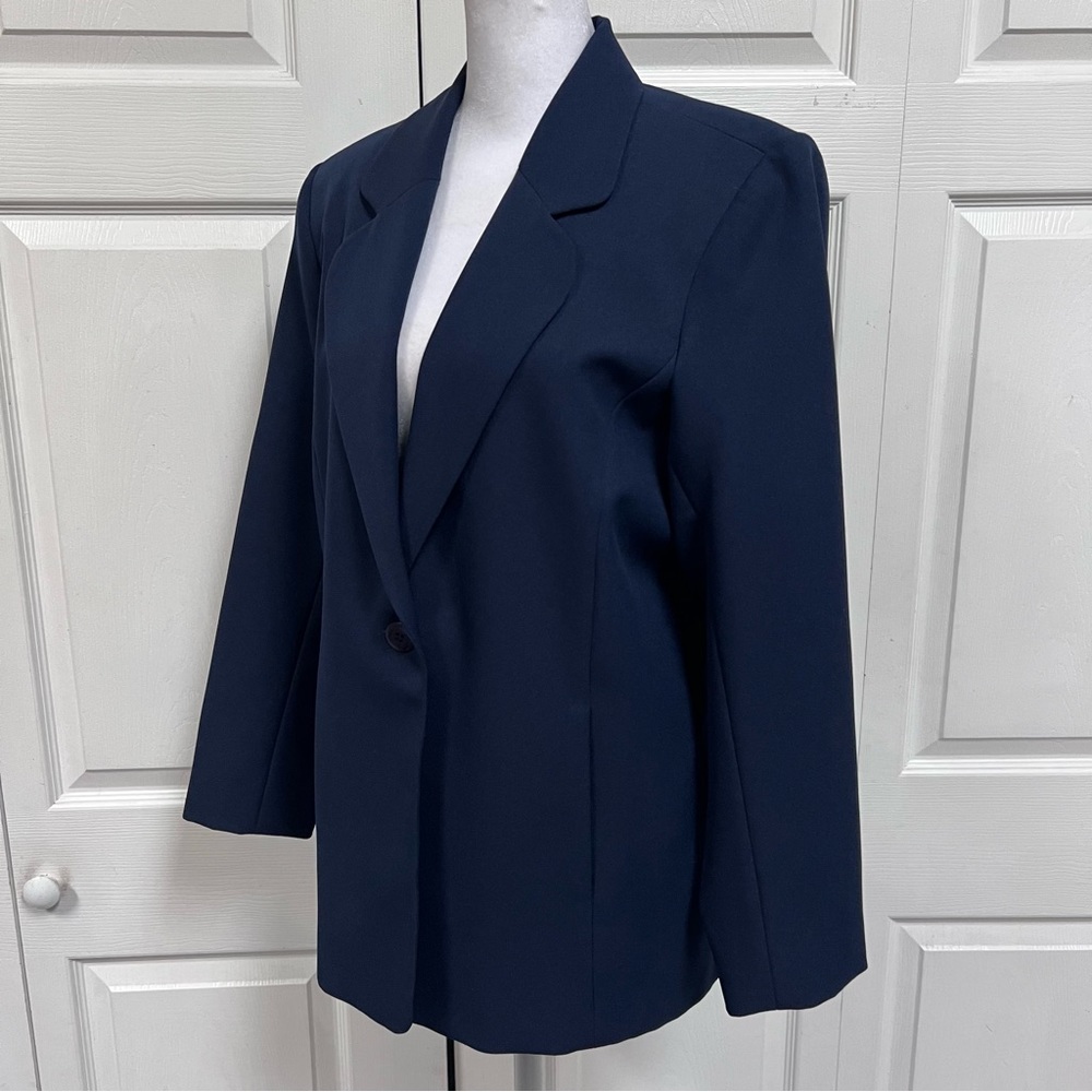 Liz Baker Navy Blue Blazer Women’s Size 12 Petite